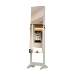 KWPZQEB Mirror Jewelry Cabinet, 63.5-Inch Tall Lockable Free-Standing Mirror Jewelry Armoire Organizer With Nterior Lighted Mirror For Bedroom, White -Umbra Home Decor Shop GUEST f3f3229c 1918 4c6c 8783 a42c71ed6f70