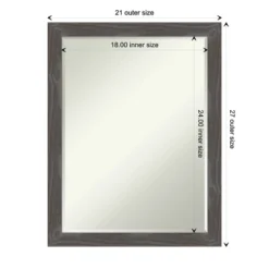 Amanti Art Woodridge Rustic Grey Petite Bevel Wood Bathroom Wall Mirror 27 X 21 In. 11 Amanti Art Woodridge Rustic Grey Petite Bevel Wood Bathroom Wall Mirror 27 X 21 In. -Umbra Home Decor Shop GUEST f406796c d6e4 4be6 8bcd a1c9e4a4d01d