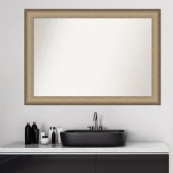 41" X 29" Non-Beveled Elegant Brushed Bathroom Wall Mirror Bronze - Amanti Art -Umbra Home Decor Shop GUEST f41b90cf 34ca 488d abc5 bab85149501c