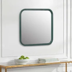 Sofie 23.62"x23.62" Decorative Wall Mirrors With Square PU Covered MDF Framed Mirror-The Pop Home -Umbra Home Decor Shop GUEST f44dace7 2f95 43f3 badd c7874374641d
