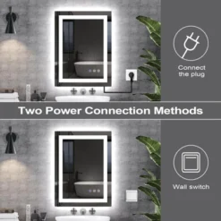 LED Bathroom Mirror With Front And Backlight,24x32 Inch Black Framed Gradient Front And Backlit LED Mirror For Bathroom 12 LED Bathroom Mirror With Front And Backlight,24x32 Inch Black Framed Gradient Front And Backlit LED Mirror For Bathroom -Umbra Home Decor Shop GUEST f483472d bb8a 4e43 9b93 d3f1374afa8a