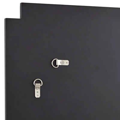 Noble Park Gatsby Rectangular Vanity Decorative Wall Mirror Modern Beveled Edge Matte Black Metal Frame 27" Wide Bathroom Bedroom 3 Noble Park Gatsby Rectangular Vanity Decorative Wall Mirror Modern Beveled Edge Matte Black Metal Frame 27" Wide Bathroom Bedroom - Image 3