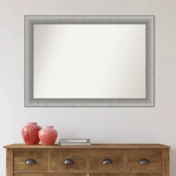 41" X 29" Non-Beveled Elegant Brushed Pewter Wall Mirror - Amanti Art -Umbra Home Decor Shop GUEST f4da96db e5c1 40c1 af09 753244f24726