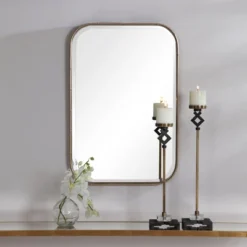 Uttermost Modern – Malay Vanity Mirror 30" X 20.125" Silver Glass Contemporary Wall Decor -Umbra Home Decor Shop GUEST f4f81d05 6695 4ffc 84a7 c8893ba86e85