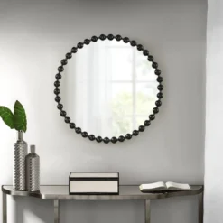 33.8" X 24.3" Round Marlowe Decorative Wall Mirror Black - Madison Park Signature 10 33.8" X 24.3" Round Marlowe Decorative Wall Mirror Black - Madison Park Signature -Umbra Home Decor Shop GUEST f5428a2e dab4 4cbd 93c8 04b43e37a7e7