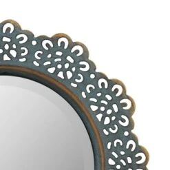 12.5" Decorative Floral Metal Lace Wall Mirror Dark Turquoise - Stonebriar Collection -Umbra Home Decor Shop GUEST f5741858 e7d4 474d 99b8 0360959492d0