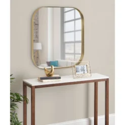 24" X 24" Rollo Framed Decorative Wall Mirror Gold - Kate & Laurel All Things Decor -Umbra Home Decor Shop GUEST f6277994 7d73 40ae b98e d9328f226491