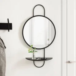 19"x33" Patel Round Mirror With Shelf - Kate & Laurel All Things Decor 13 19"x33" Patel Round Mirror With Shelf - Kate & Laurel All Things Decor -Umbra Home Decor Shop GUEST f660dd31 5a1d 4ffe b7d4 f699caedc681