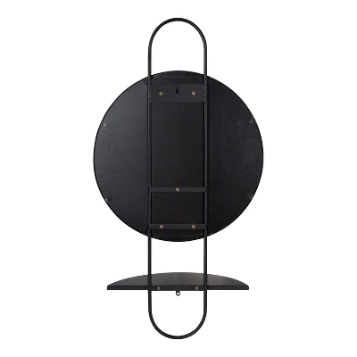 19"x33" Patel Round Mirror With Shelf - Kate & Laurel All Things Decor 2 19"x33" Patel Round Mirror With Shelf - Kate & Laurel All Things Decor - Image 2