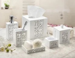 Creative Scents Mirror Janette White 4 Piece Bathroom Accessories Set -Umbra Home Decor Shop GUEST f6792753 a375 4d80 8604 e12d39425557