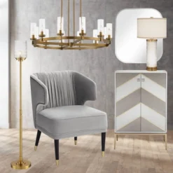 Possini Euro Design Bailey Rounded Corner Rectangular Vanity Wall Mirror Modern Beveled Brushed Gold Frame 27" Wide For Bathroom Bedroom Home Office -Umbra Home Decor Shop GUEST f67bbb22 9da7 46e6 9bf8 df3bc0115601