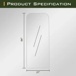 Krissy 64"×21" Designer Style Arch Wall Mirror- Aluminum Frame For Living Room, Bedroom, And Bathroom Décor-The Pop Home -Umbra Home Decor Shop GUEST f7109ace c756 4d02 84ae e12876cfdfe8