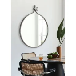 30" X 37" Yitro Metal Framed Wall Mirror Gray - Kate & Laurel All Things Decor -Umbra Home Decor Shop GUEST f7349d23 8775 4739 8a44 30fd5b28dcde