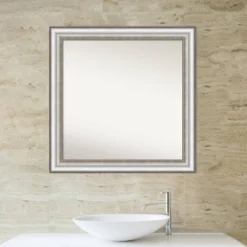 31" X 31" Non-Beveled Salon Silver Bathroom Wall Mirror - Amanti Art -Umbra Home Decor Shop GUEST f7d6fcae f982 4ef7 8be2 aa97561e733b