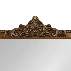 40"x30" Hubanks Arched Wall Mirror Gold - Kate & Laurel All Things Decor