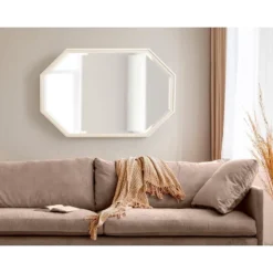 Oakhurst Octagon Wall Mirror White - Kate & Laurel All Things Decor -Umbra Home Decor Shop GUEST f871160a 510c 4e37 99a6 e99ac71215f0