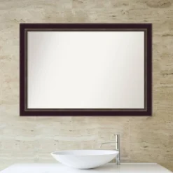 40" X 28" Non-Beveled Signore Bronze Wood Bathroom Wall Mirror - Amanti Art -Umbra Home Decor Shop GUEST f87edc7c 2ed4 47e3 a736 4f499eaef8db
