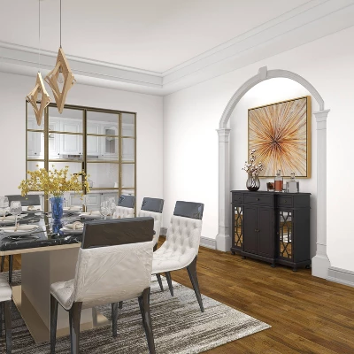 Glam Mirror And Wood Storage Cabinet Black - Olivia & May 14 Glam Mirror And Wood Storage Cabinet Black - Olivia & May - Image 14