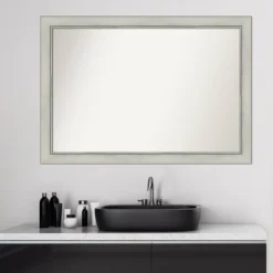 40" X 28" Non-Beveled Flair Patina Bathroom Wall Mirror Silver - Amanti Art -Umbra Home Decor Shop GUEST f970af36 1617 4ed7 8e92 02fe5f8e3a4c