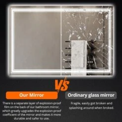 Large Bathroom Mirror With LED Lights, LED Vanity Mirror For Bathroom, 3 Adjustable Colors Of Lights, Anti-Fog, Backlit + Front Lit, Stepless Dimming -Umbra Home Decor Shop GUEST fa016dd4 d841 4a7d b61d 44a5dcc24788