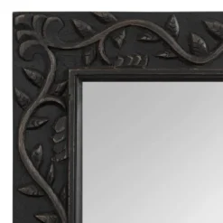 Kate & Laurel All Things Decor 24"x32" Natesa Carved Wood Mirror
