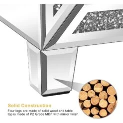 VINGLI Mirrored Nightstand Glass End Table, 23" W Silver Night Stand For Bedroom, Mirrored Bedside Table With Storage, Glass Mirror Nightstand -Umbra Home Decor Shop GUEST fac16b32 37b1 4658 bc12 12df8e9bb5e5