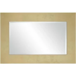 Noble Park Jeneva Rectangular Vanity Wall Mirror Modern Beveled Shiny Gold Leaf Wood Frame 27" Wide For Bathroom Bedroom Living Room Home Office House -Umbra Home Decor Shop GUEST fb41385d 80b5 4f81 8415 1d82aab9de2c