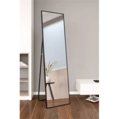 Bowen 64.17 In. H X 21.26 In. W Oversized Rectangle Aluminum Frame Full-Length Mirror-The Pop Home -Umbra Home Decor Shop GUEST fbc5f66a 1d01 4e69 aae6 b11220171b32