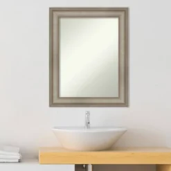 24" X 30" Non-Beveled Mezzanine Antique Narrow Wood Bathroom Wall Mirror Silver - Amanti Art -Umbra Home Decor Shop GUEST fc23a93c 99d7 4053 b68d 28f7ffc5ee6a