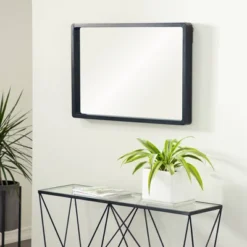 36" X 36" Contemporary Wood Rectangle Wall Mirror Black - Olivia & May -Umbra Home Decor Shop GUEST fc3c5e4b 68d8 4950 82dc 05cbdec7aa6c