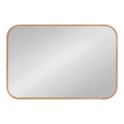 23" X 35" Nordlund Framed Decorative Wall Mirror Natural - Kate & Laurel All Things Decor