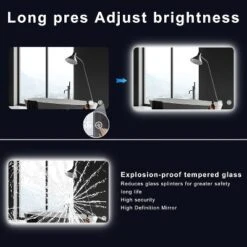 30"x40" Rectangular Backlit Bathroom Mirror -Umbra Home Decor Shop GUEST fc56392a e048 485a 8685 a36df4c8b255