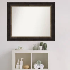 34" X 28" Non-Beveled Varied Black Bathroom Wall Mirror - Amanti Art -Umbra Home Decor Shop GUEST fcbc768c 76d1 4da5 9eee 8fbcd720e296
