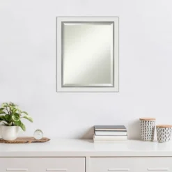 19" X 23" Eva Narrow Framed Wall Mirror Silver - Amanti Art -Umbra Home Decor Shop GUEST fcdcfb6a a32b 4fa6 bc22 fe8bc6fa43ef