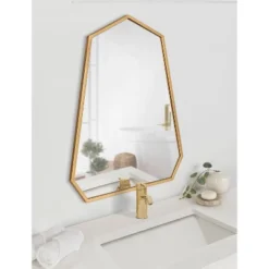 23" X 30" Hammell Framed Wall Mirror Gold - Kate & Laurel All Things Decor -Umbra Home Decor Shop GUEST fd0ae814 1b10 490a a4b4 f84da38e195e