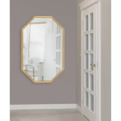 24" X 36" Laverty Octagon Wall Mirror Gold - Kate & Laurel All Things Decor -Umbra Home Decor Shop GUEST fd2c9399 35b8 41a7 98b4 7d43d66672cc