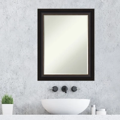 Amanti Art Trio Oil Rubbed Bronze Petite Bevel Bathroom Wall Mirror 28.5 X 22.5 In. 6 Amanti Art Trio Oil Rubbed Bronze Petite Bevel Bathroom Wall Mirror 28.5 X 22.5 In. - Image 6