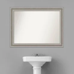 44" X 33" Non-Beveled Parlor Bathroom Wall Mirror Silver - Amanti Art -Umbra Home Decor Shop GUEST fda11943 9164 4085 be01 7f0f84cdadd3