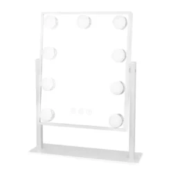 FUN DAY 12.135" X 14.75" 9-LED Bathroom Vanity Mirror White