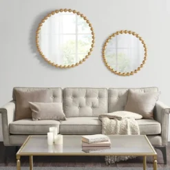 Round Marlowe Decorative Wall Mirror Gold - Madison Park Signature 11 Round Marlowe Decorative Wall Mirror Gold - Madison Park Signature -Umbra Home Decor Shop GUEST fdff933c 67fa 49cb 9080 115d78969dcb