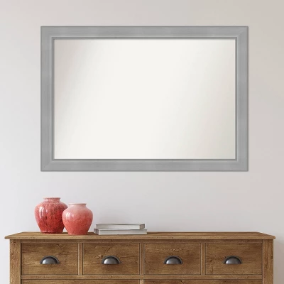 40" X 28" Non-Beveled Vista Brushed Nickel Bathroom Wall Mirror - Amanti Art 6 40" X 28" Non-Beveled Vista Brushed Nickel Bathroom Wall Mirror - Amanti Art - Image 6