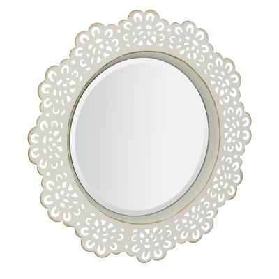12.5" Floral Metal Lace Wall Mirror Ivory - Stonebriar Collection 1 12.5" Floral Metal Lace Wall Mirror Ivory - Stonebriar Collection