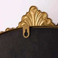 28.5" X 28.5" Round Ornate Metal Accent Wall Mirror Antique Gold - Head West -Umbra Home Decor Shop GUEST fe978398 5be7 4957 9443 66220fcedcd3