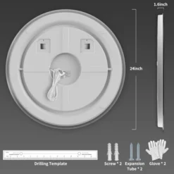 Round LED Light Bathroom Mirror Aluminum Alloy Bathroom Mirror Tempered Glass Bathroom Mirror Wall Mounted Bathroom Mirror 24*24 Inches -Umbra Home Decor Shop GUEST fe9e3bb3 c4d2 4922 8bd1 d05f2a8ba469