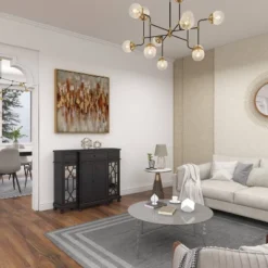 Glam Mirror And Wood Storage Cabinet Black - Olivia & May 34 Glam Mirror And Wood Storage Cabinet Black - Olivia & May -Umbra Home Decor Shop GUEST fed2b408 a195 4015 8bab ec01d21a78b4