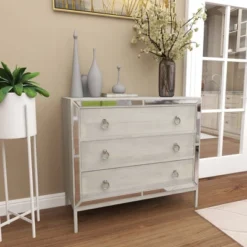Glam Painted Wood And Mirror Chest White - Olivia & May 33 Glam Painted Wood And Mirror Chest White - Olivia & May -Umbra Home Decor Shop GUEST fed7e55a 8d6c 41b9 a392 7bc1fb1d1492