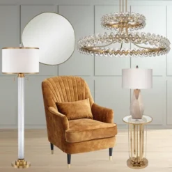 Possini Euro Design Rorschach Uneven Round Vanity Wall Mirror Modern Champagne Frame 30" Wide For Bathroom Bedroom Living Room Office Entryway House -Umbra Home Decor Shop GUEST fed96e72 66c7 45da 9770 5f88e232e069