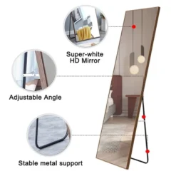 Full Length Mirror Wall/Floor Mounted Full Body Mirror, Solid Wood Frame Bathroom Makeup Mirror, Decorative Mirror,Wall-Mounted Mirror Dressing Mirror -Umbra Home Decor Shop GUEST feeae203 9e71 466c a9ef 244bca68aebc