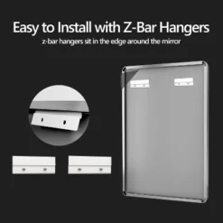 40x36 Inch Brushed Nickel Aluminium Frame Bathroom Mirror -Umbra Home Decor Shop GUEST ff74b662 a72c 4f89 9bae 9223db476d42