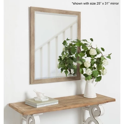 25" X 31" Beatrice Framed Wall Mirror Rustic Brown - DesignOvation 4 25" X 31" Beatrice Framed Wall Mirror Rustic Brown - DesignOvation - Image 4